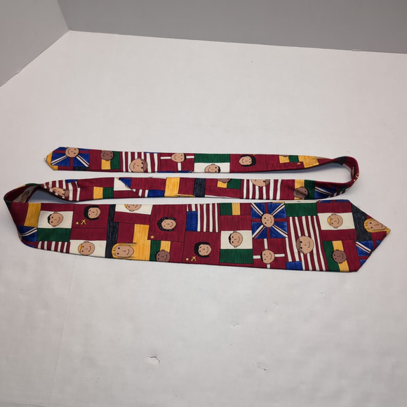 Lot of 5 Save The Children Novelty Silk Mens Necktie Patriotic Plane Dads World - Picture 3 of 16